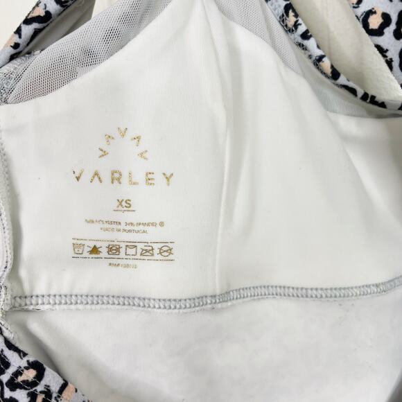 Varley Cheetah Print Keyhole Open Back Racerback Tank Top Mesh Piecing XSmall XS - Picture 10 of 10
